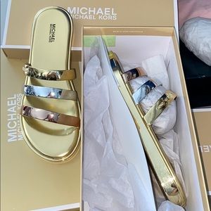 Michael Kors Keiko Slide Metallic